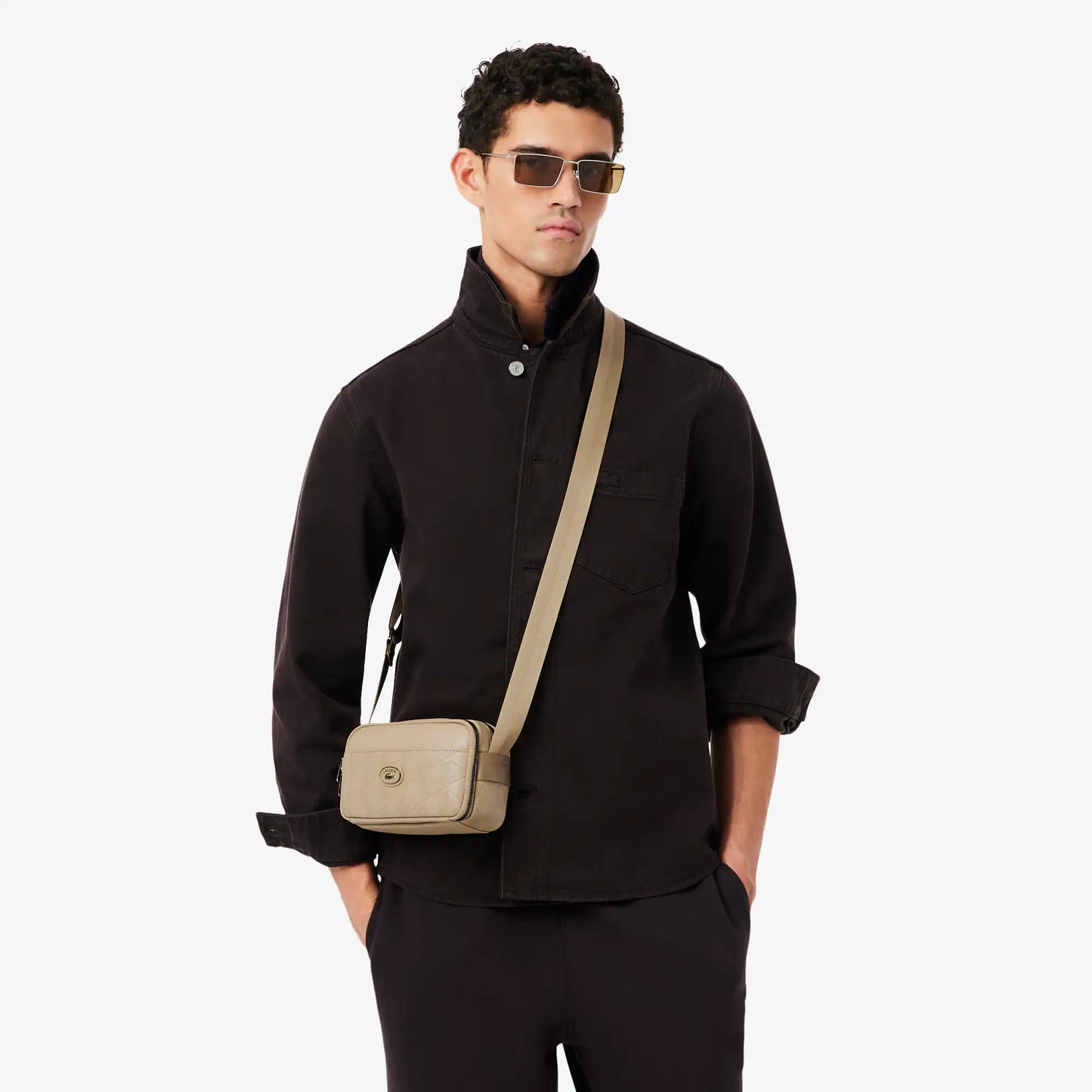 Leder-Monogramm-Satchel
