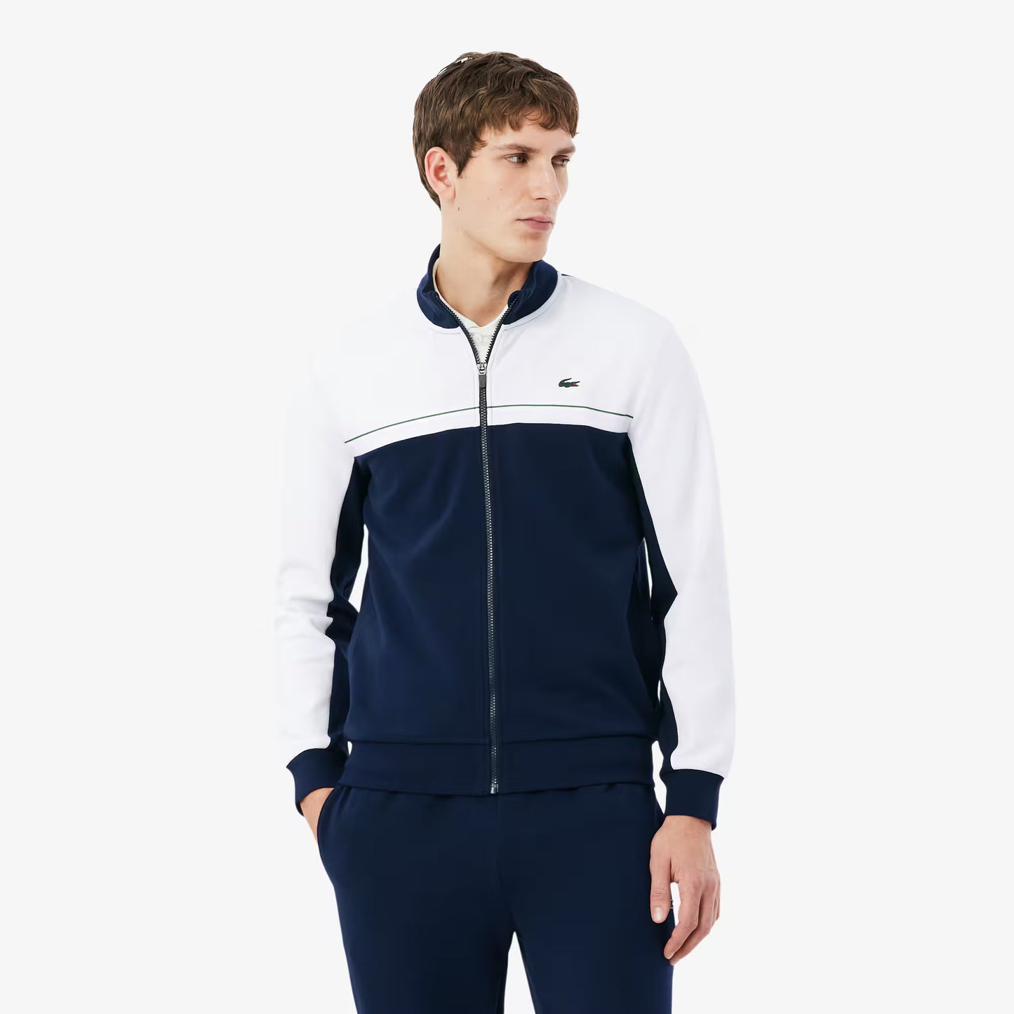 Sportliches Sweatshirt mit Reißverschluss und Color-Blocking