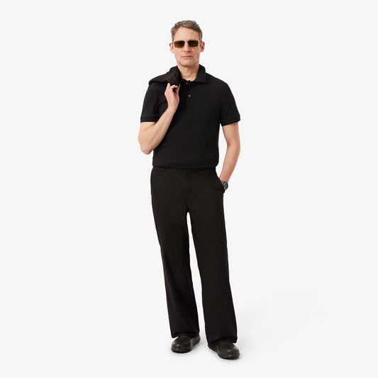 Regular Fit Ribbed Knit Polo Shirt