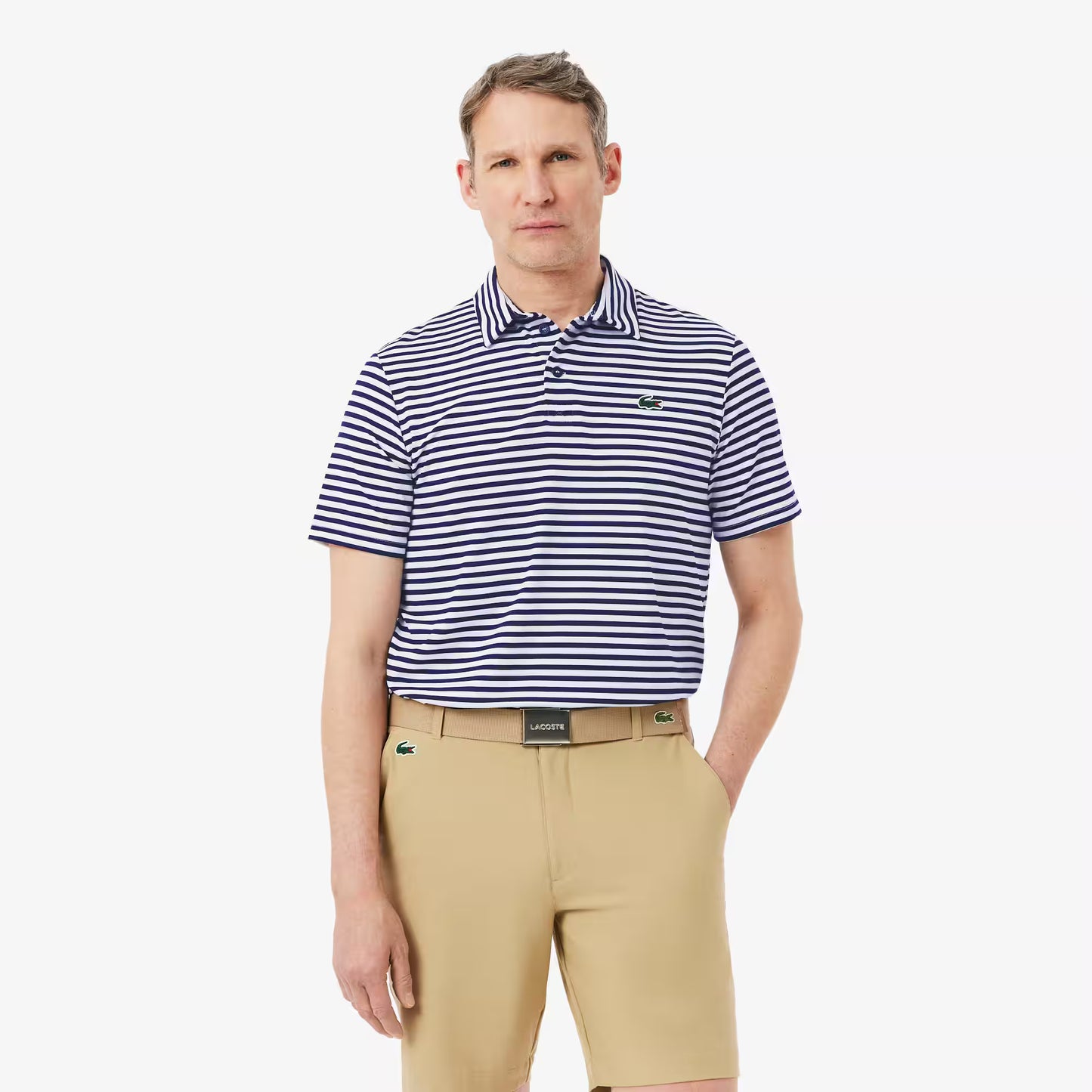 Regular Fit Ultra Dry Gestreiftes Golf-Poloshirt