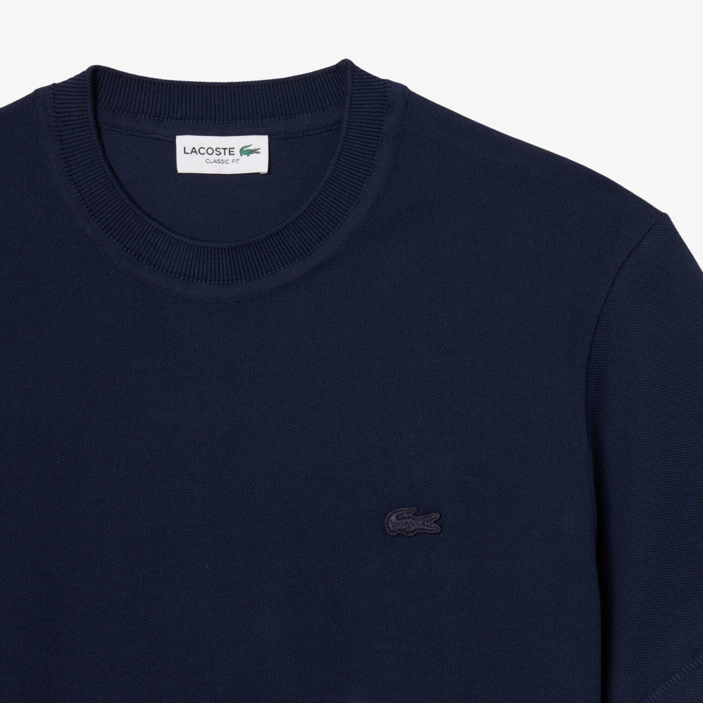 T-shirt Petit Piqué Col Côtelé