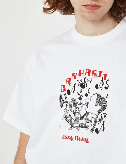 T-shirt Easy Living (bio) - Blanc