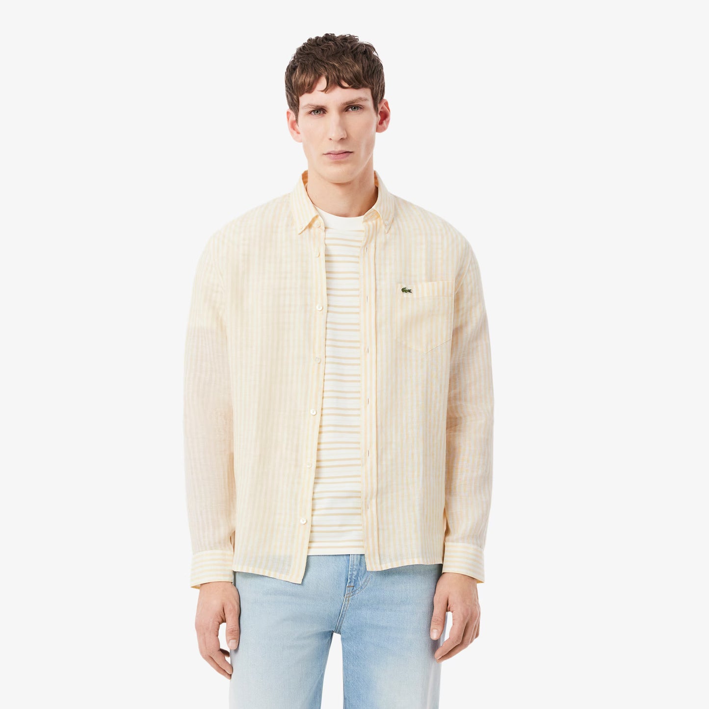 Regular Fit Striped Linen Shirt