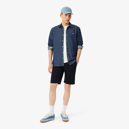 Shorts chino ajustés en coton stretch