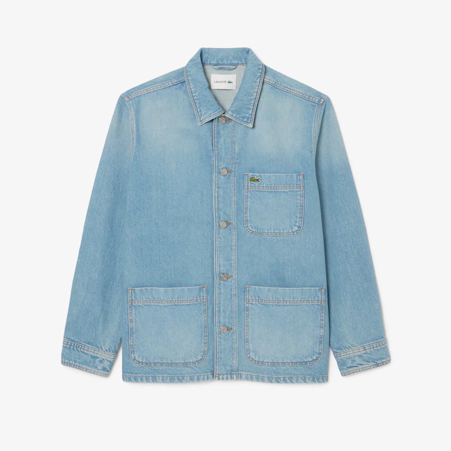 Heavy Cotton Denim Overshirt Jacket