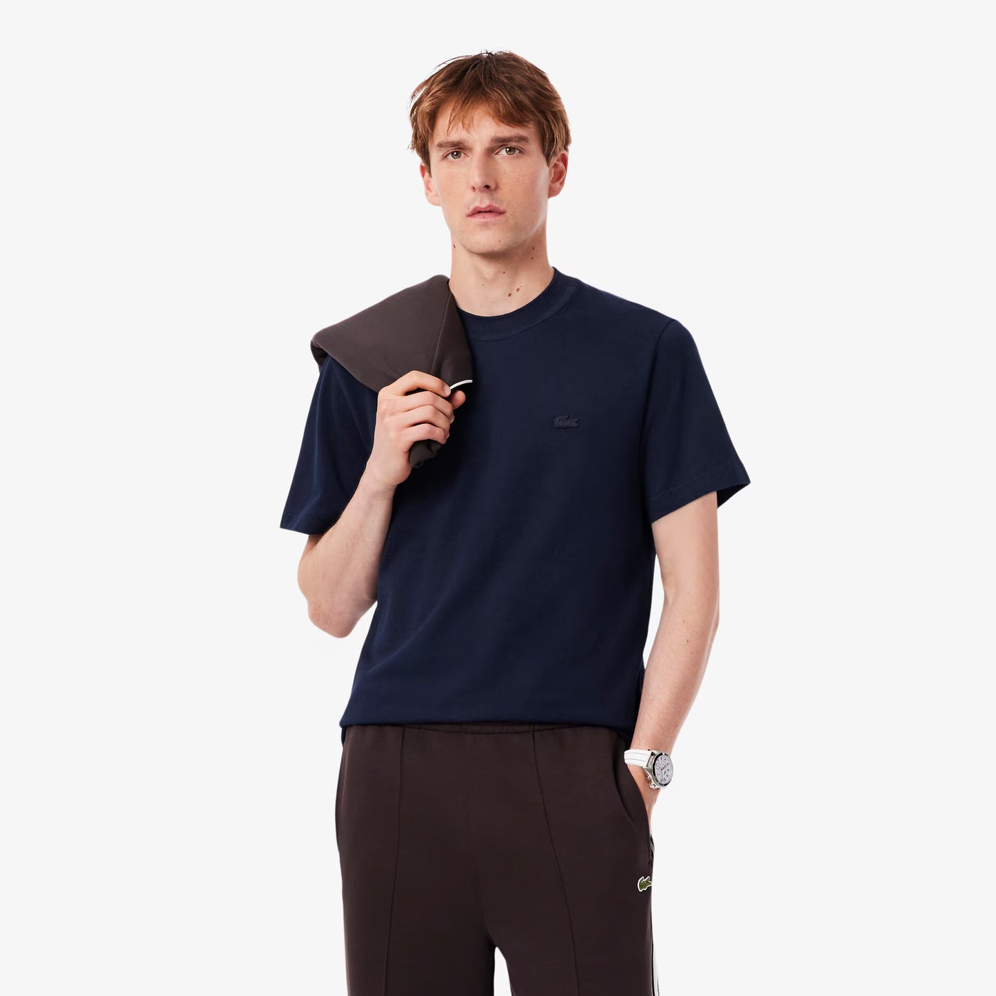 T-shirt Petit Piqué Col Côtelé