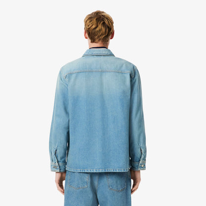 Heavy Cotton Denim Overshirt Jacket