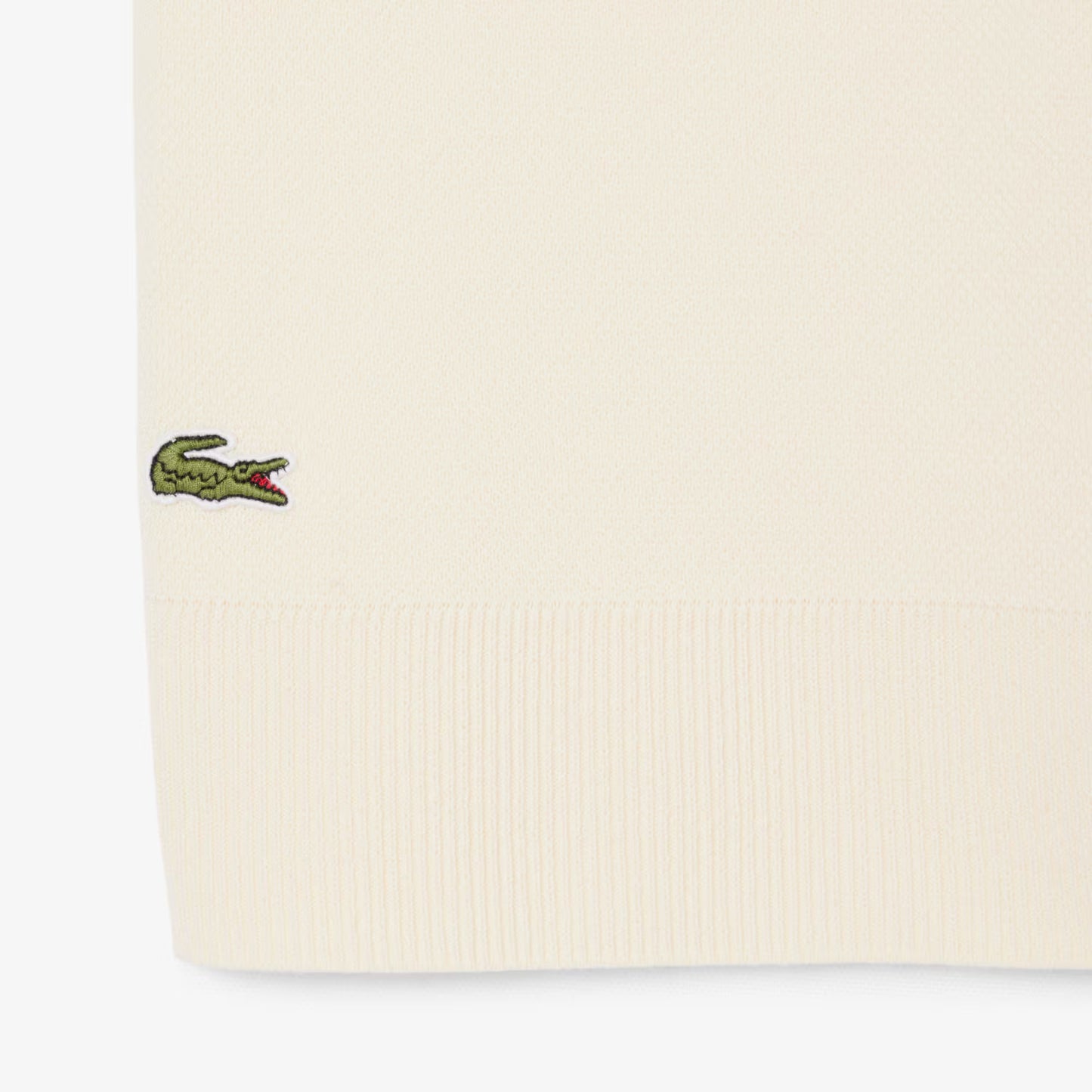 French Made Badge Accent Polo Collar Sweater