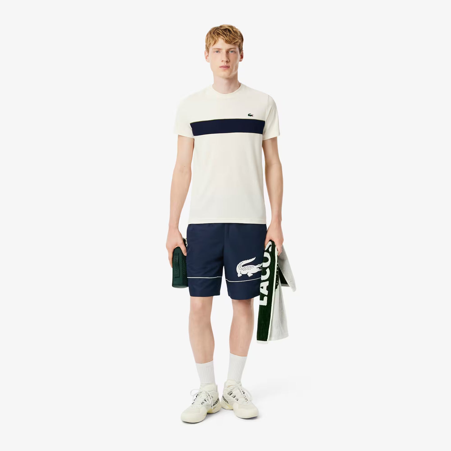 Printed Diamond Taffeta Tennis Shorts