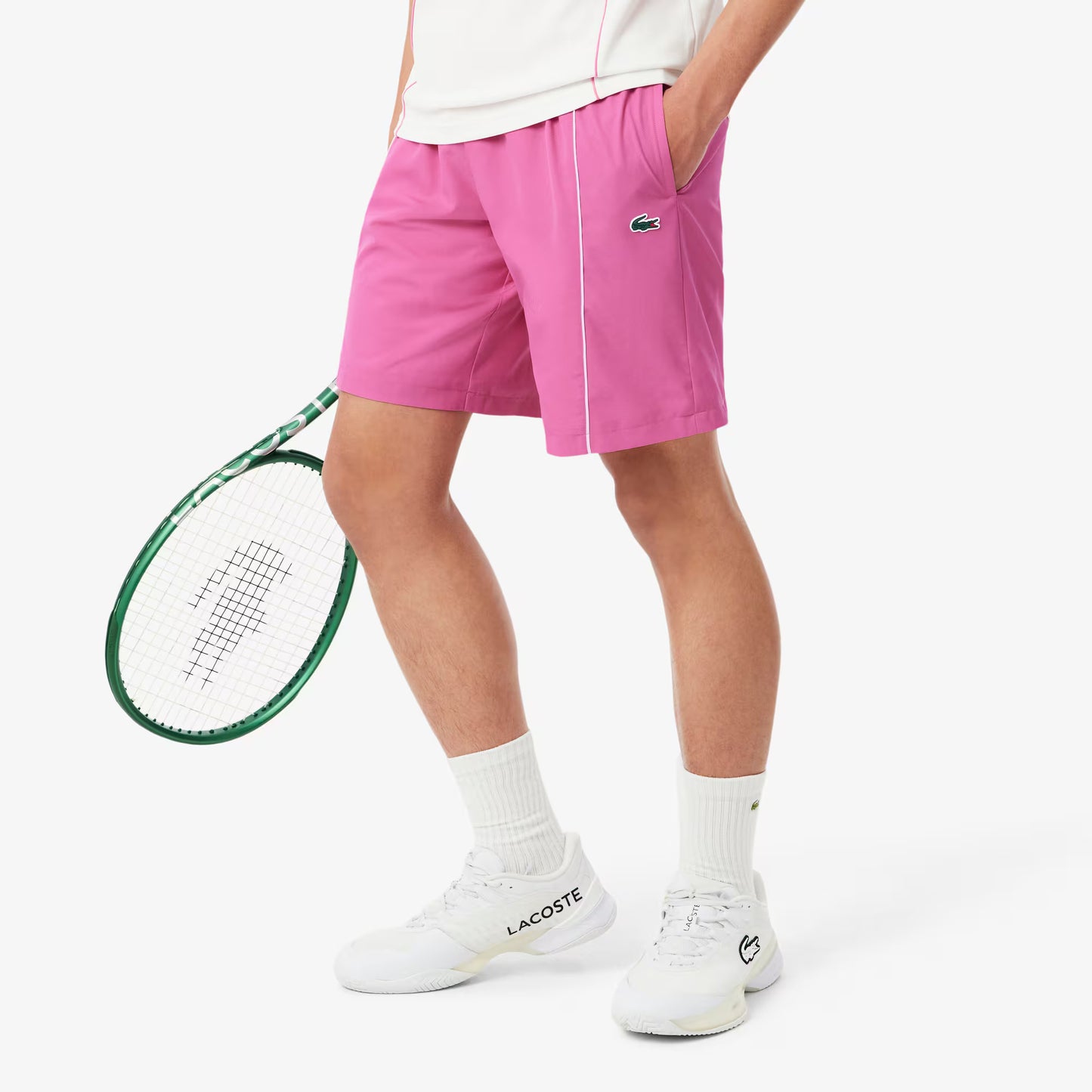 Short de sport en taffetas orné de diamants