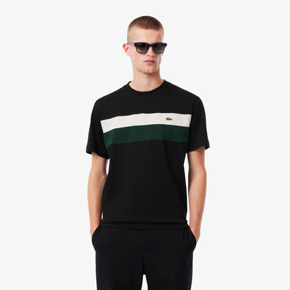 Jersey-T-Shirt mit Farbblock
