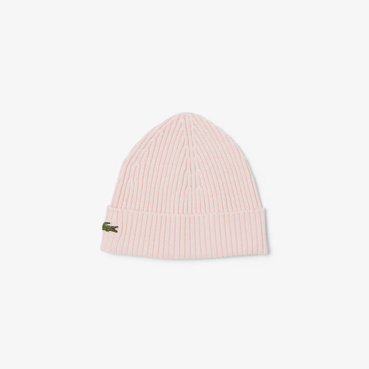 Rib Knit Brushed Wool Beanie