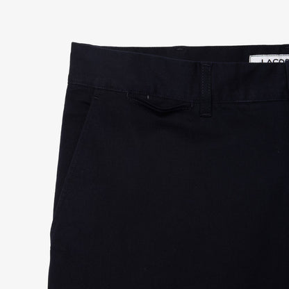 Shorts chino ajustés en coton stretch