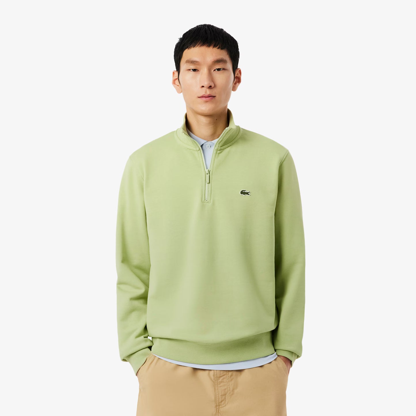 Sweat-shirt polaire zippé à col montant