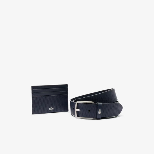 Leather Belt/Card Holder Gift Set