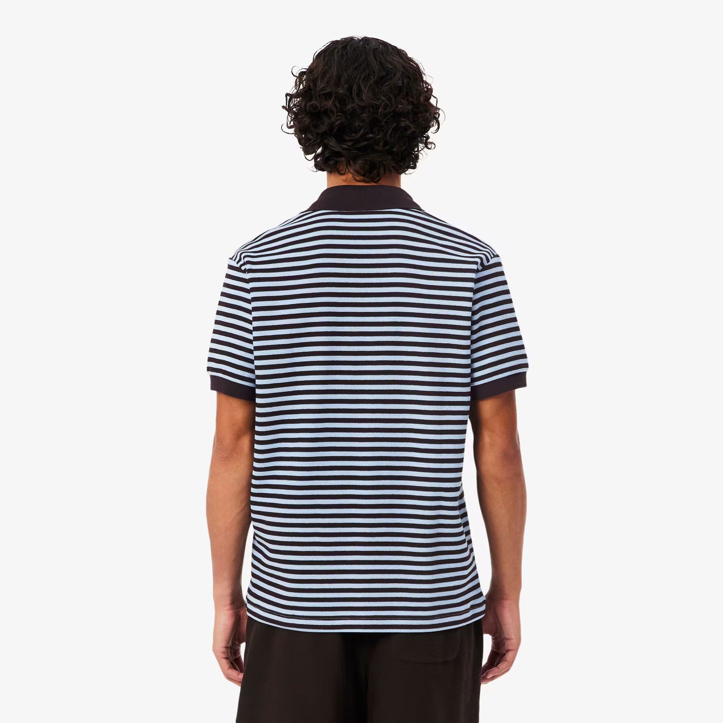 Classic Fit Textured Striped Polo Shirt