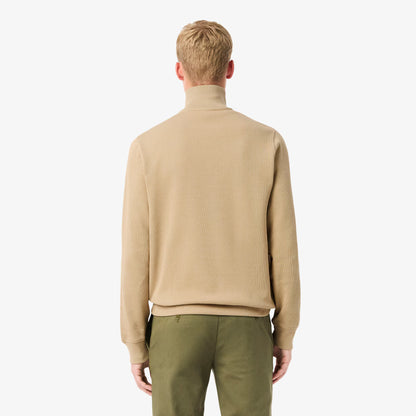 Zip-Up High Neck Interlock Sweatshirt 2