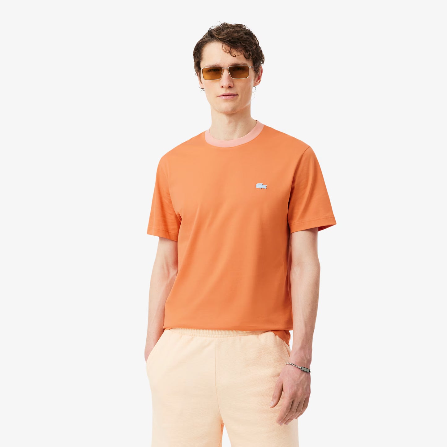 T-Shirt aus Baumwolle im Colour-Block-Design und klassischer Passform