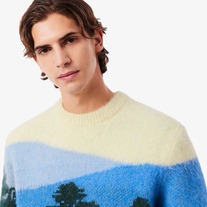 Landscape Jacquard Alpaca Wool Sweater