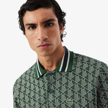 Classic Fit Monogram Jacquard Polo Shirt