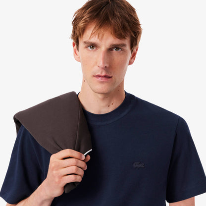 T-shirt Petit Piqué Col Côtelé