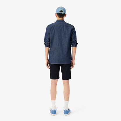 Shorts chino ajustés en coton stretch