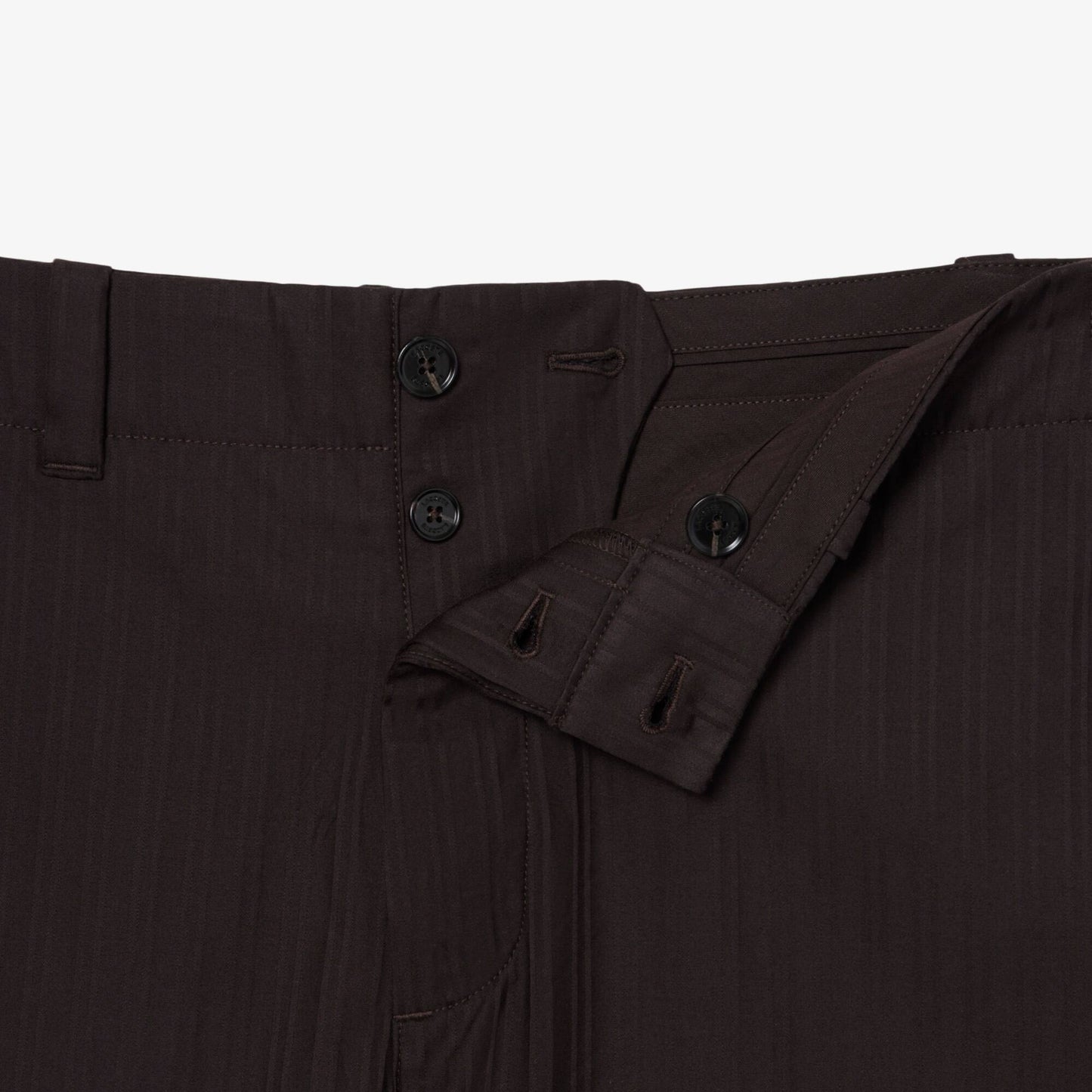 Pantalon de costume rayé en coton coupe droite
