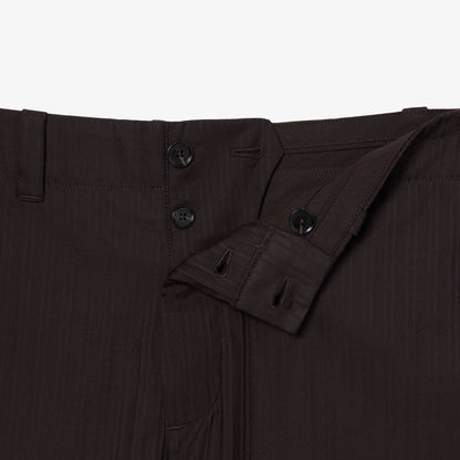 Pantalon de costume rayé en coton coupe droite
