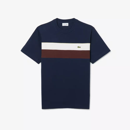 Jersey-T-Shirt mit Farbblock