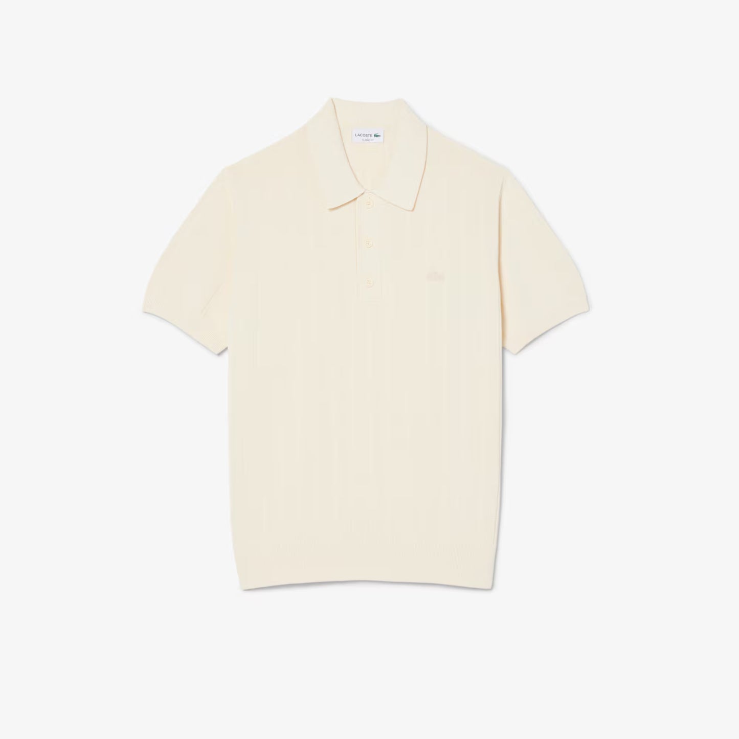Fluid Ribbed Knit Polo Collar Sweater