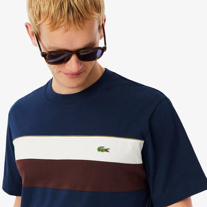 Jersey-T-Shirt mit Farbblock