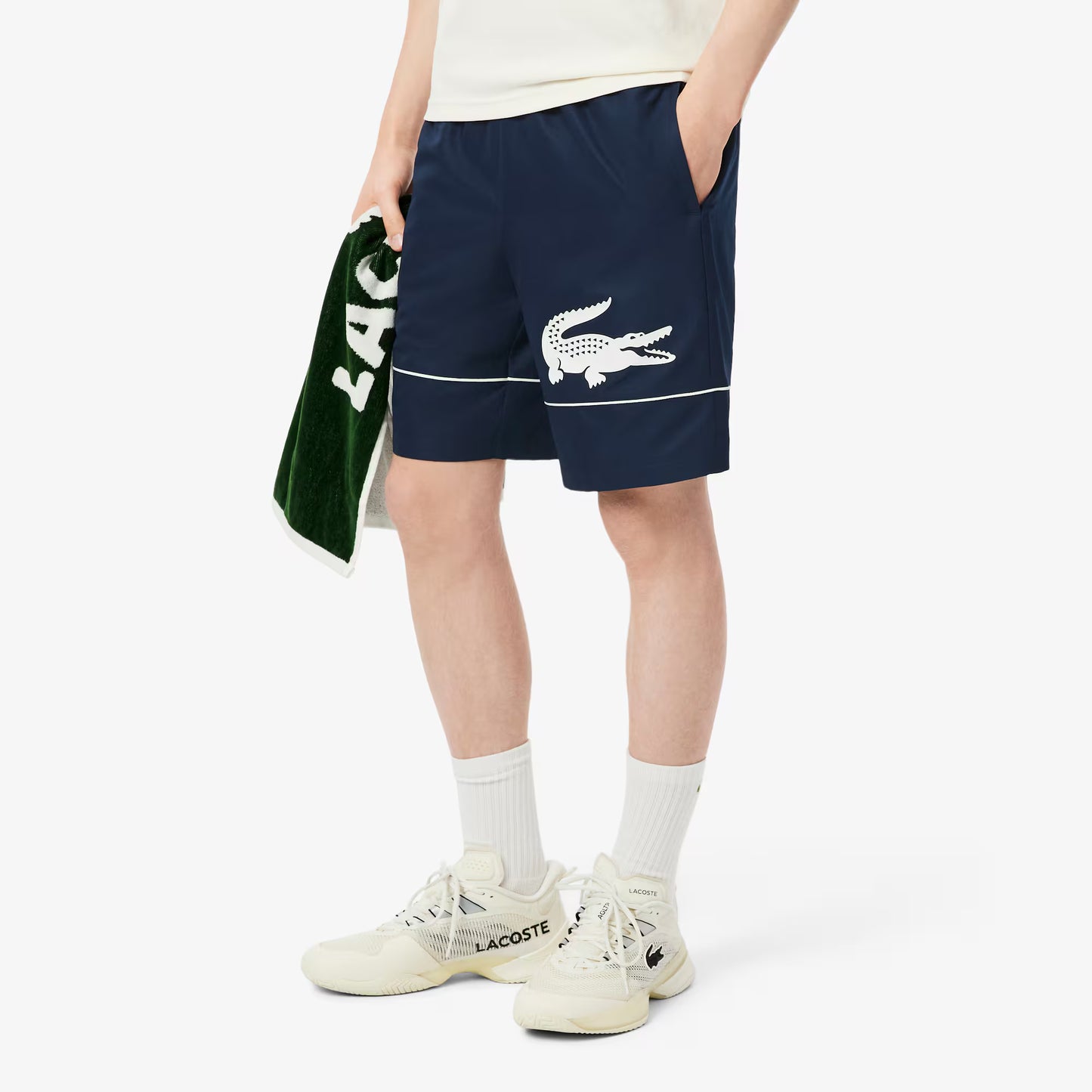 Printed Diamond Taffeta Tennis Shorts
