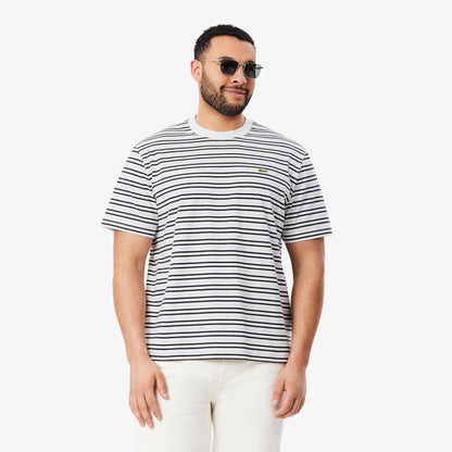 Gestreiftes Baumwoll-T-Shirt