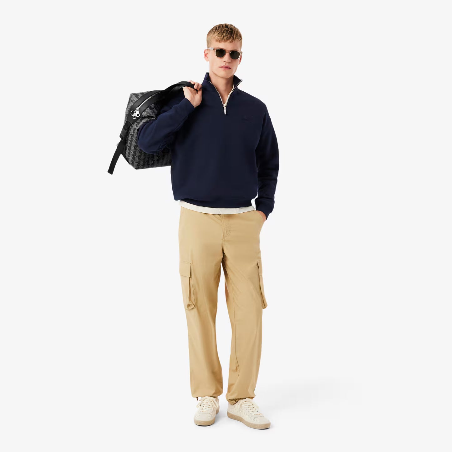 Schweres Fleece-Sweatshirt mit Reißverschlusskragen
