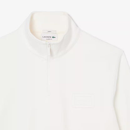 High Neck Embossed Zipped Sweatshirt