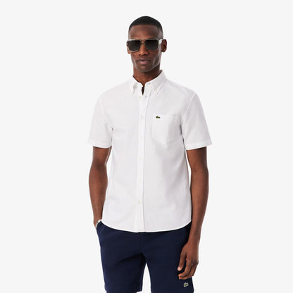 Chemise Oxford à manches courtes coupe droite