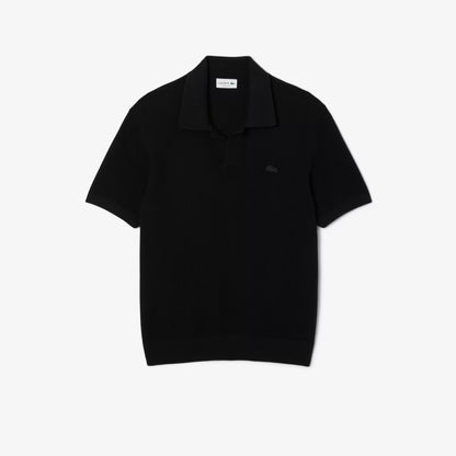Baumwollmischung Pullover mit offenem Polokragen