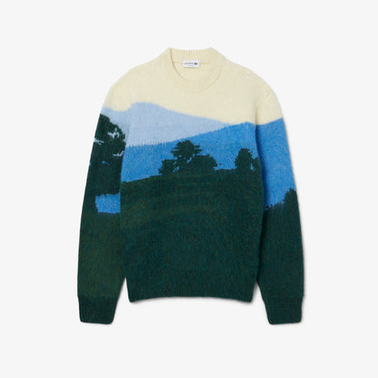 Landscape Jacquard Alpaca Wool Sweater