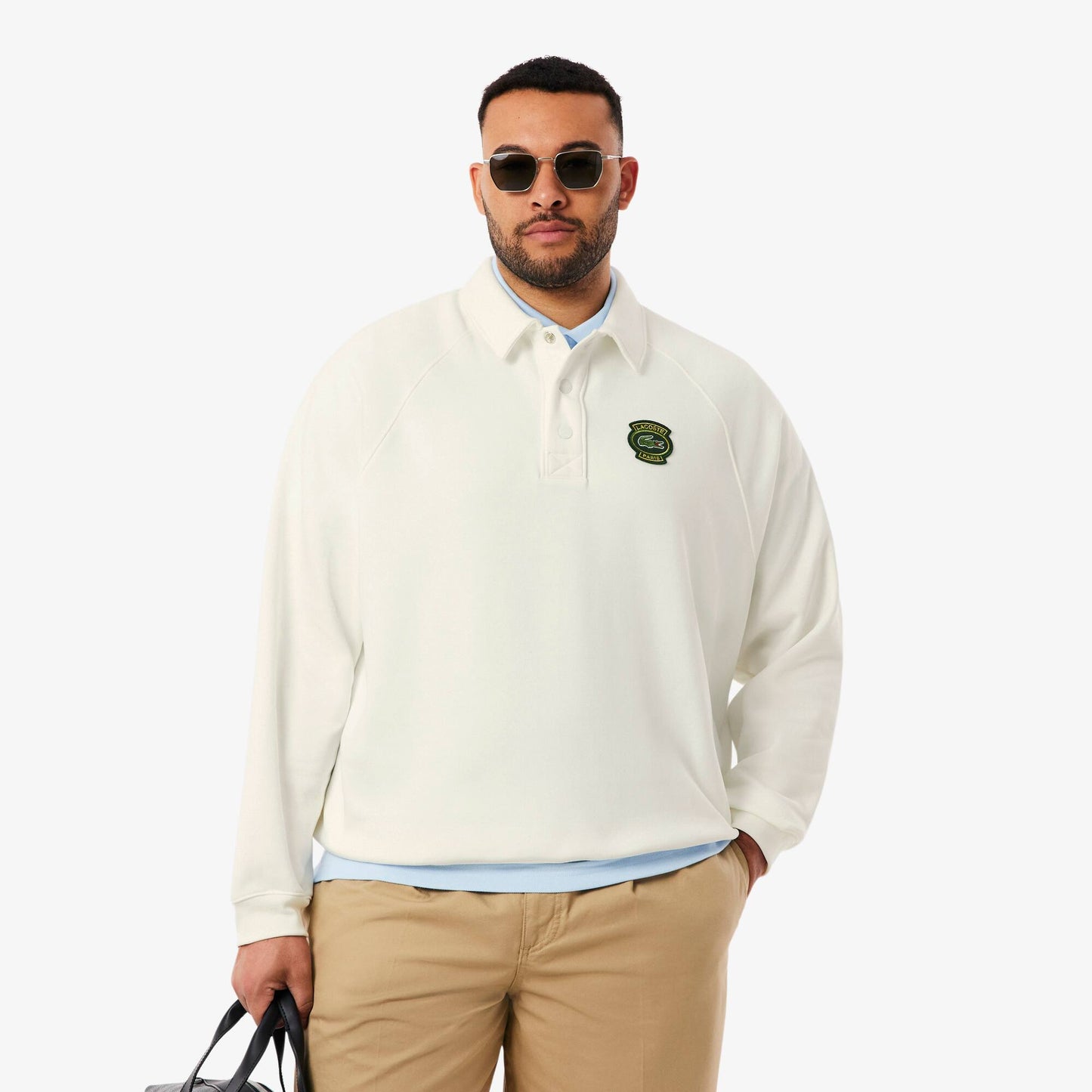 Sweat-shirt polaire coupe ample à col polo