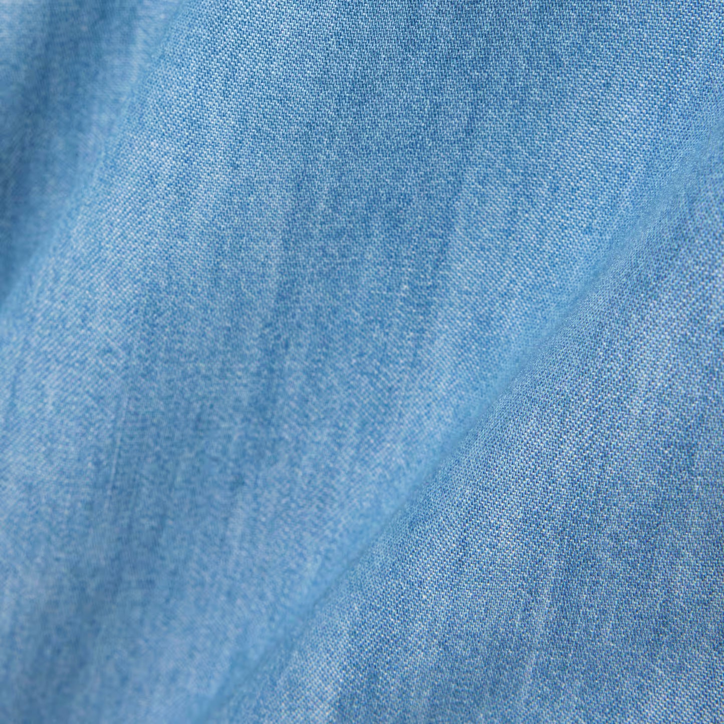 Relaxed Fit Open Neck Denim Shirt