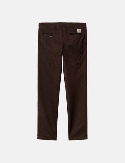 Pantalon Chino Sid (coupe ajustée) - Brun terre d'ombre foncé
