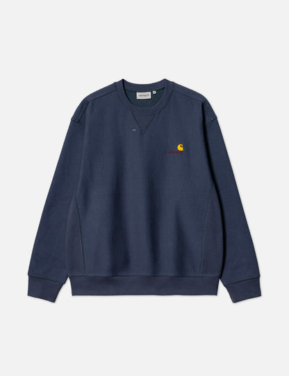 American Script Sweatshirt - Enzianblau