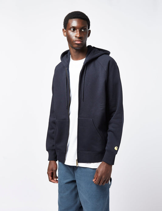 Sweat-shirt zippé à capuche Chase - Bleu marine foncé