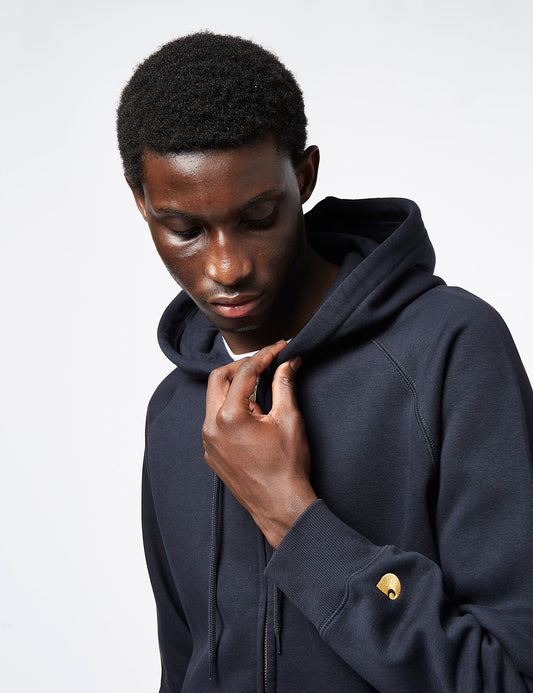 Sweat-shirt zippé à capuche Chase - Bleu marine foncé