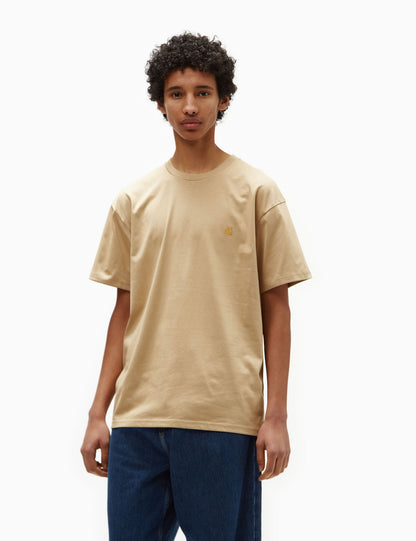 T-shirt Chase (ample) - Sable Kaki/Or