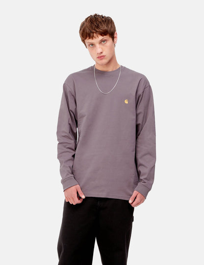 Chase Langarmshirt – Misty Thistle Pink