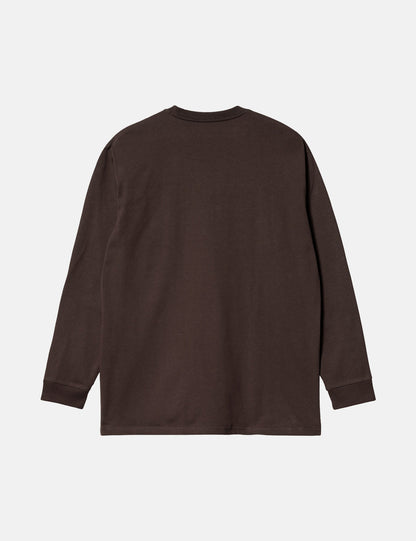 Chase Langarm-T-Shirt - Dunkelumberbraun