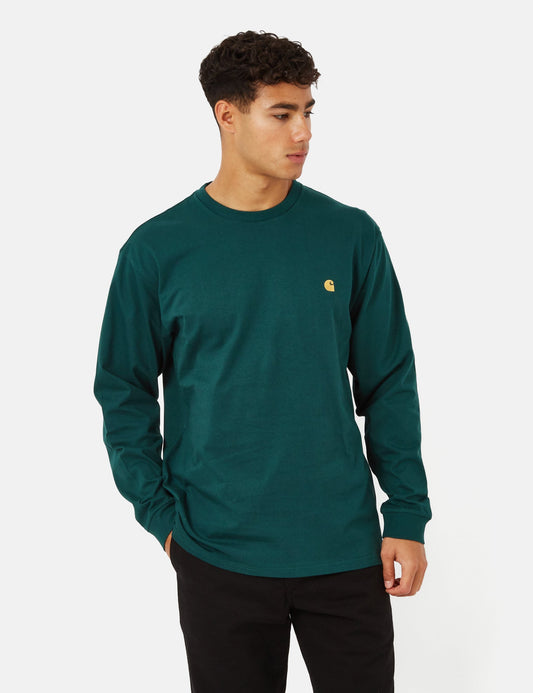 T-shirt à manches longues Chase (ample) - Vert botanique