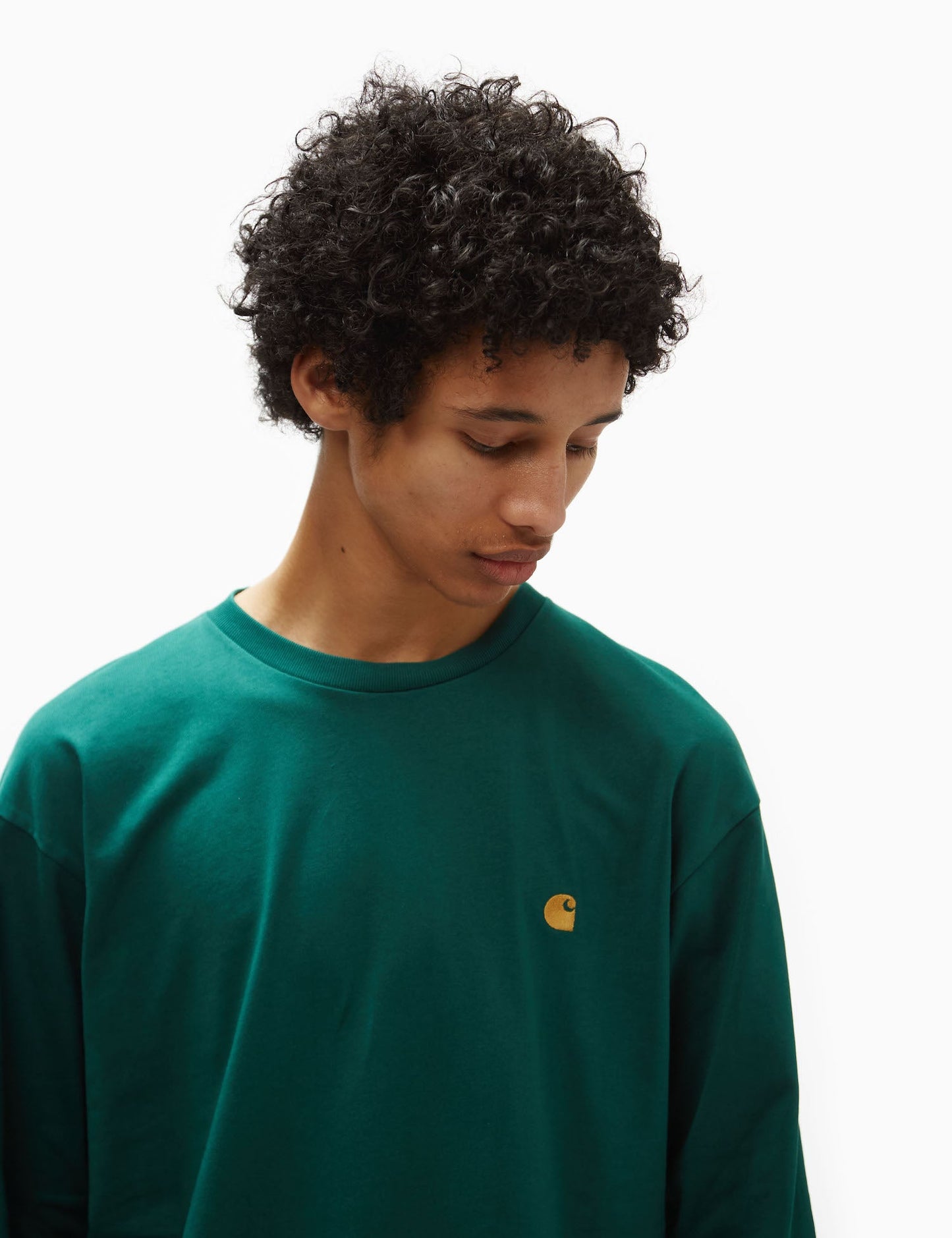 T-Shirt Manches Longues Chase (ample) - Vert Cerfeuil