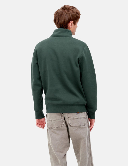 Sweat-shirt zippé Chase Neck - Vert genévrier